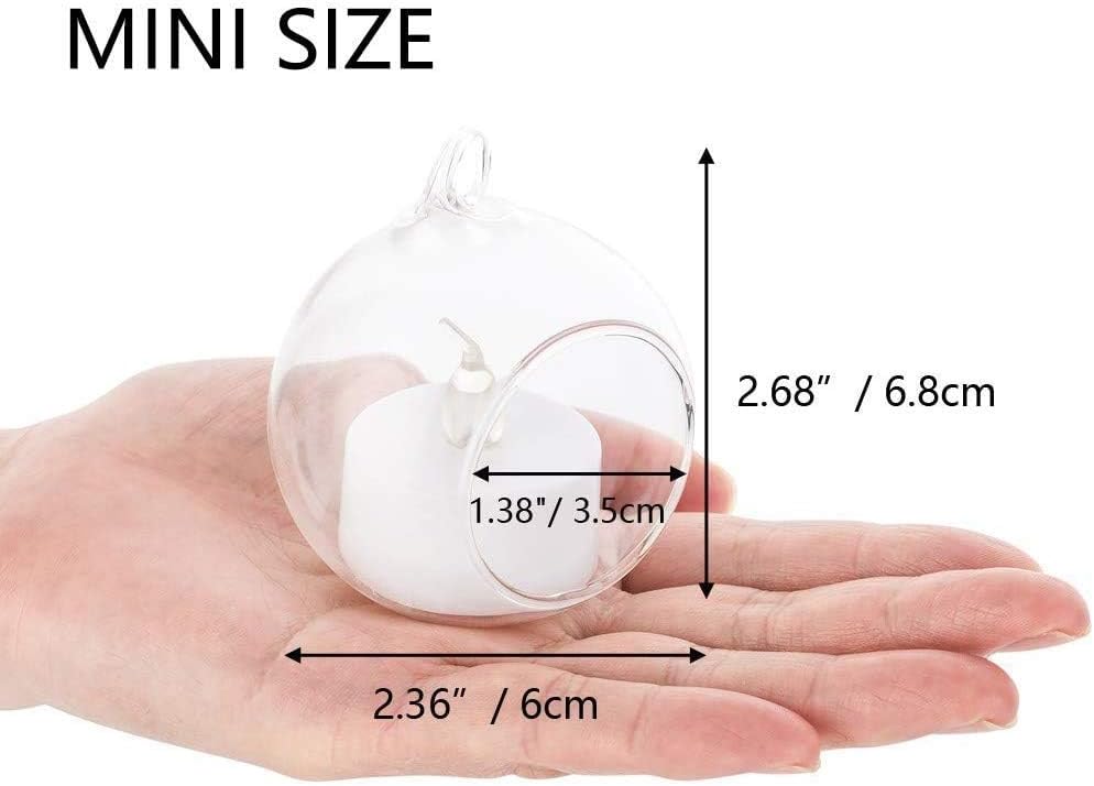 24 LED Glass Globe Tealight Holders