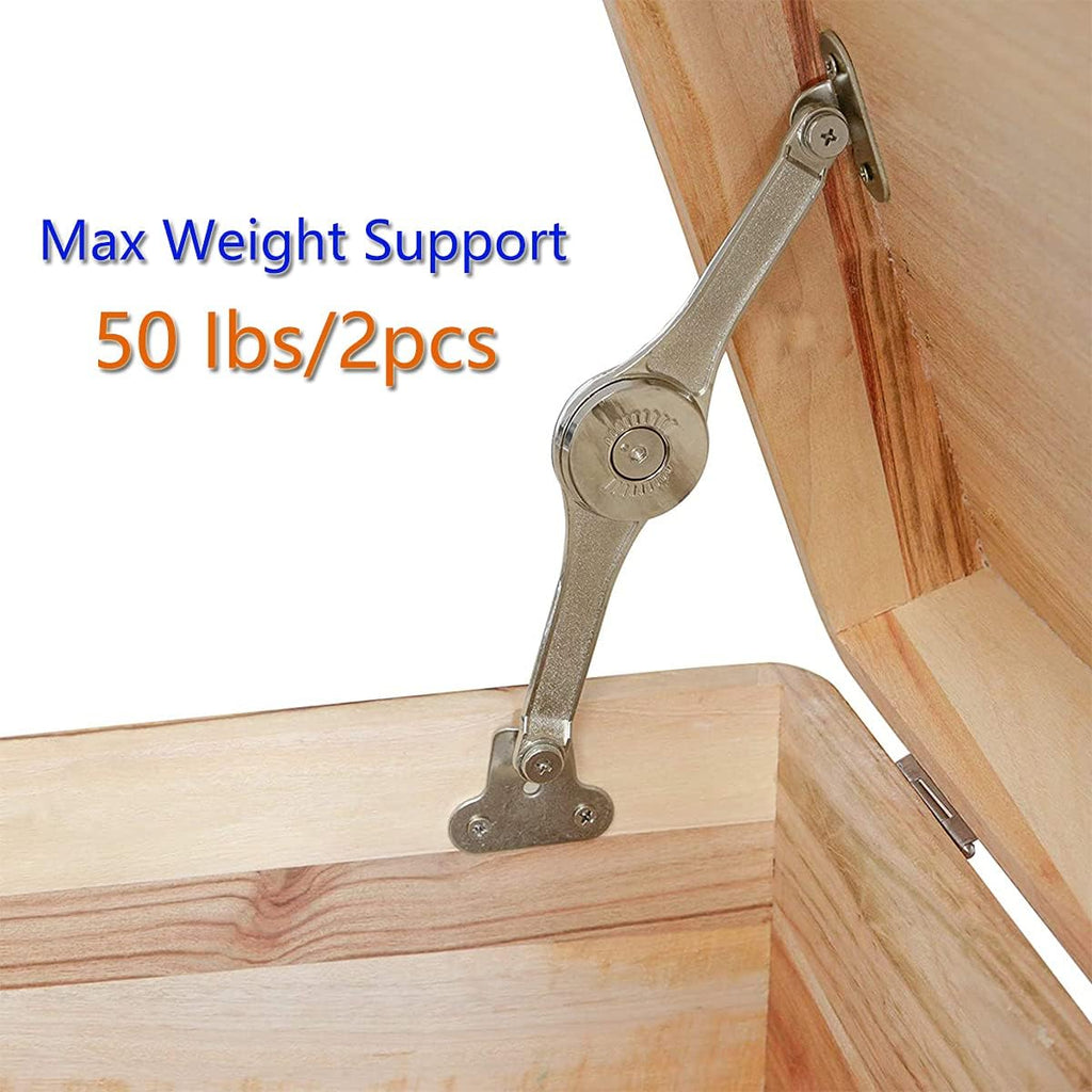 2pcs 50lb Heavy Duty Soft Close Toy Box Lid Hinges