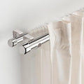 6 Pack Silver Metal Double Curtain Rod Wall Brackets