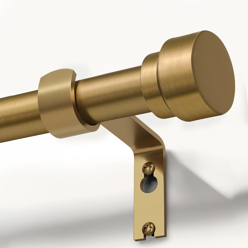 72-144 Inch Warm Gold Heavy Duty Curtain Rod