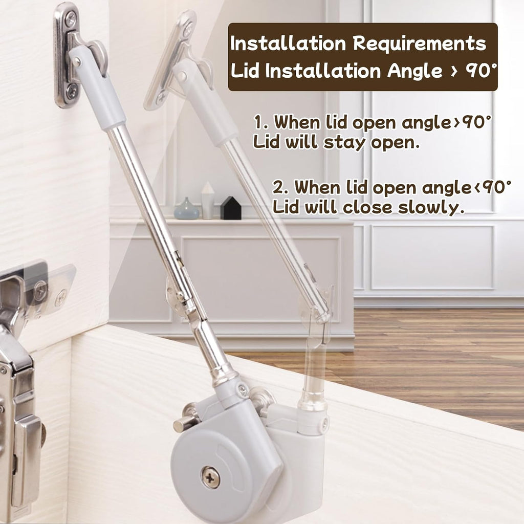2 Pack Adjustable Soft Close Chest Lid Hinges
