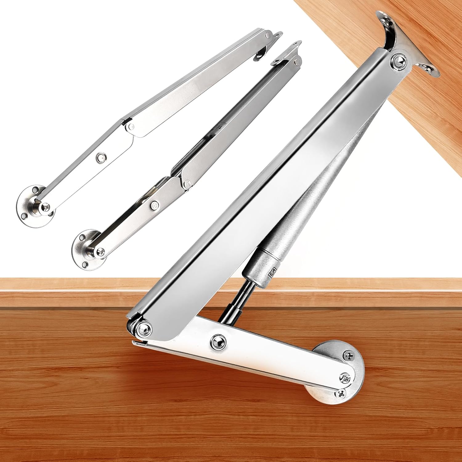 2 Set 250N Heavy Duty Soft Close Toy Box Lid Hinges
