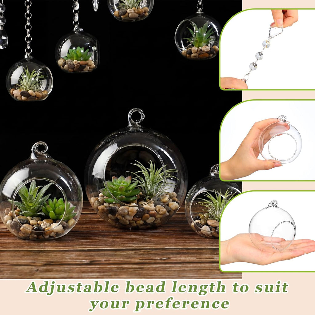 24 Clear Fillable Glass Orb Tealight Holders