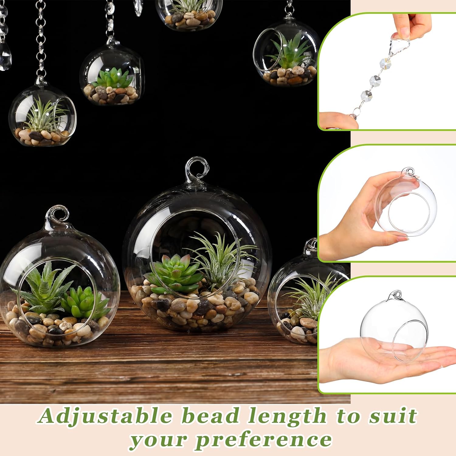 24 Clear Fillable Glass Orb Tealight Holders