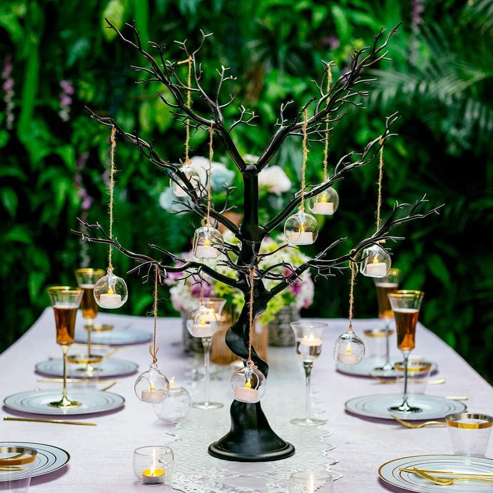 24 LED Glass Globe Tealight Holders