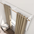 3 Pack White No Drill Over-Blinds Curtain Rod Brackets