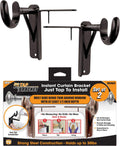 2 Pack Bronze No Drill Heavy Duty Curtain Rod Brackets