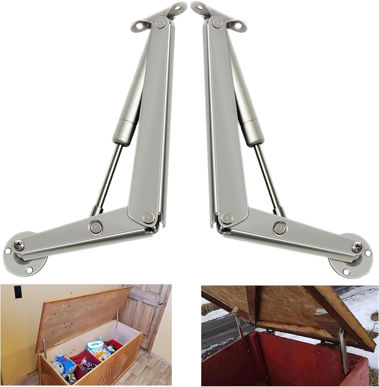 2pcs 80lbs 250N Heavy Duty Soft Close Chest Lid Hinges