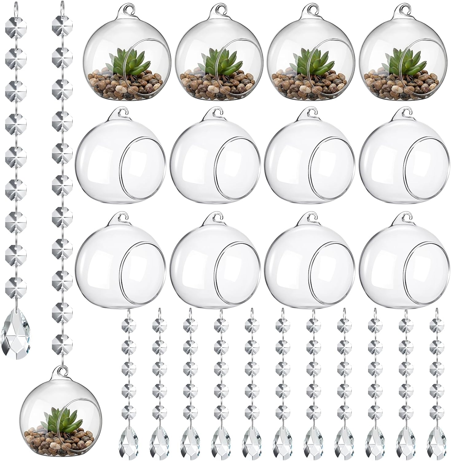56 Clear Crystal Glass Tealight Holders