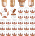 24 Pack Large Universal Silicone Felt Chair Leg Floor Protectors