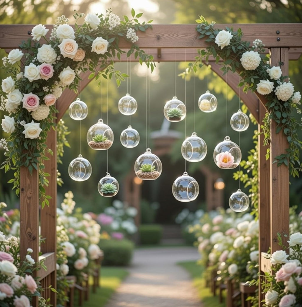 24 Clear Fillable Glass Orb Tealight Holders