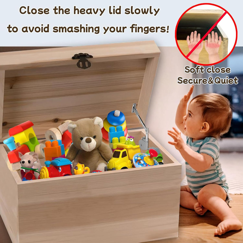 2 Pack Adjustable Soft Close Chest Lid Hinges