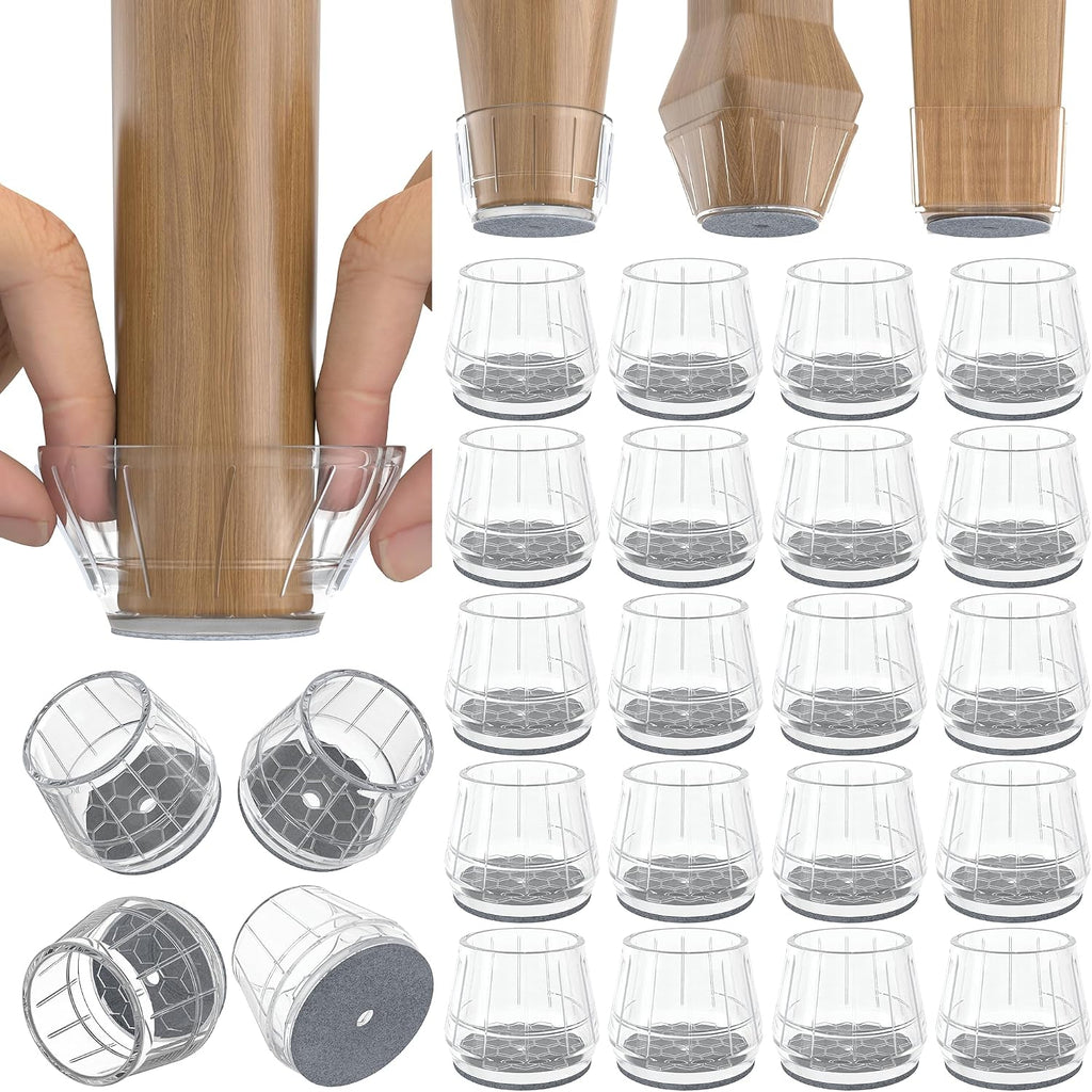 24PCS Thickened Rubber Chair Leg Floor Protectors