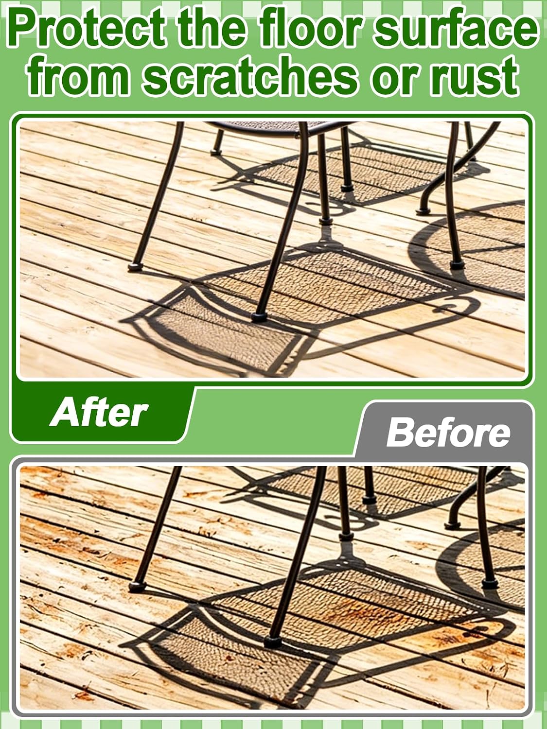 36 Pack 1.5 Inch Wrought Iron Patio Chair Leg Caps