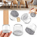 24PCS Round Silicone Felt Chair Leg Floor Protectors