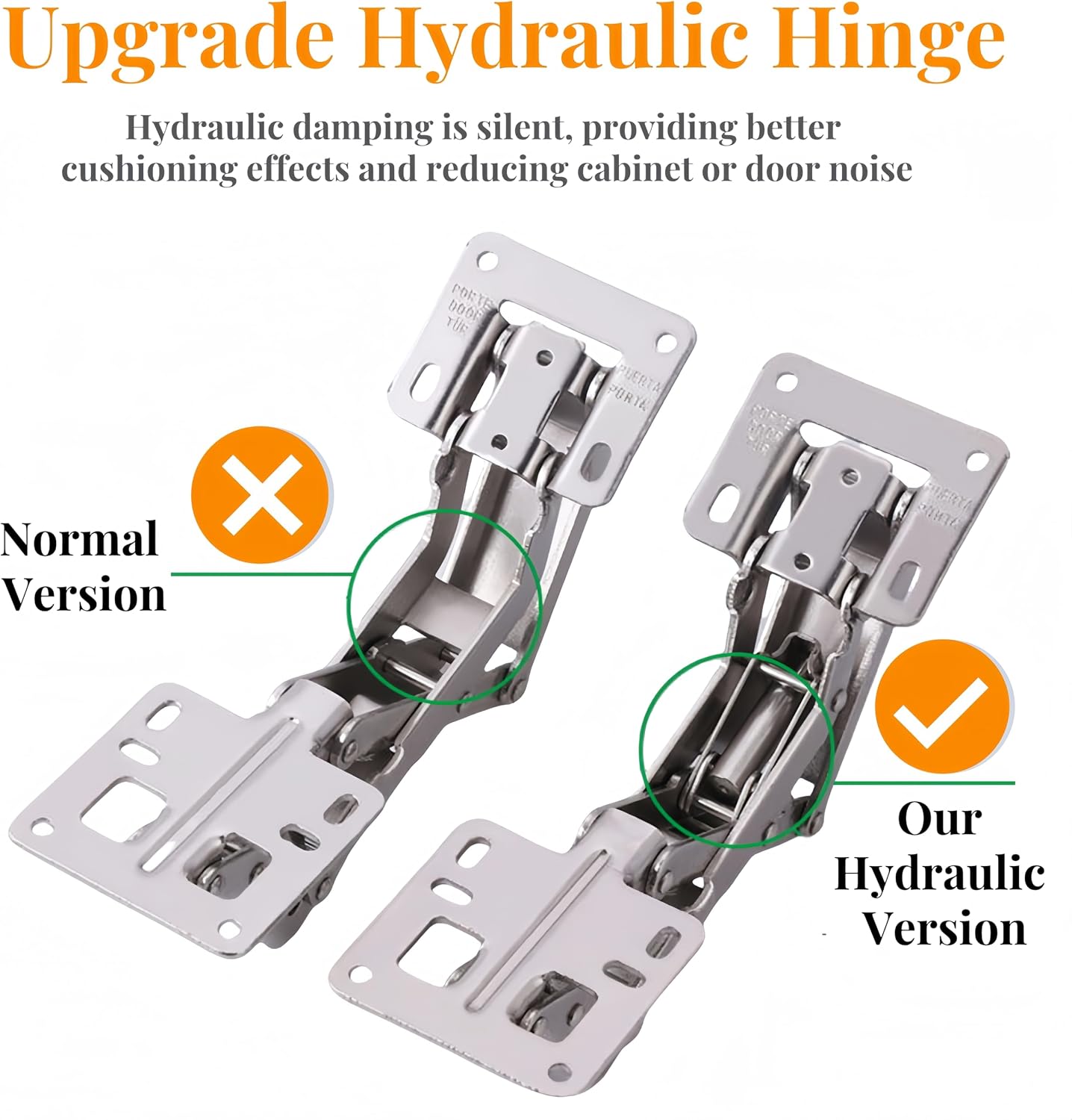 2 Pair 175° Wide Opening Soft Close Concealed Cabinet Hinges